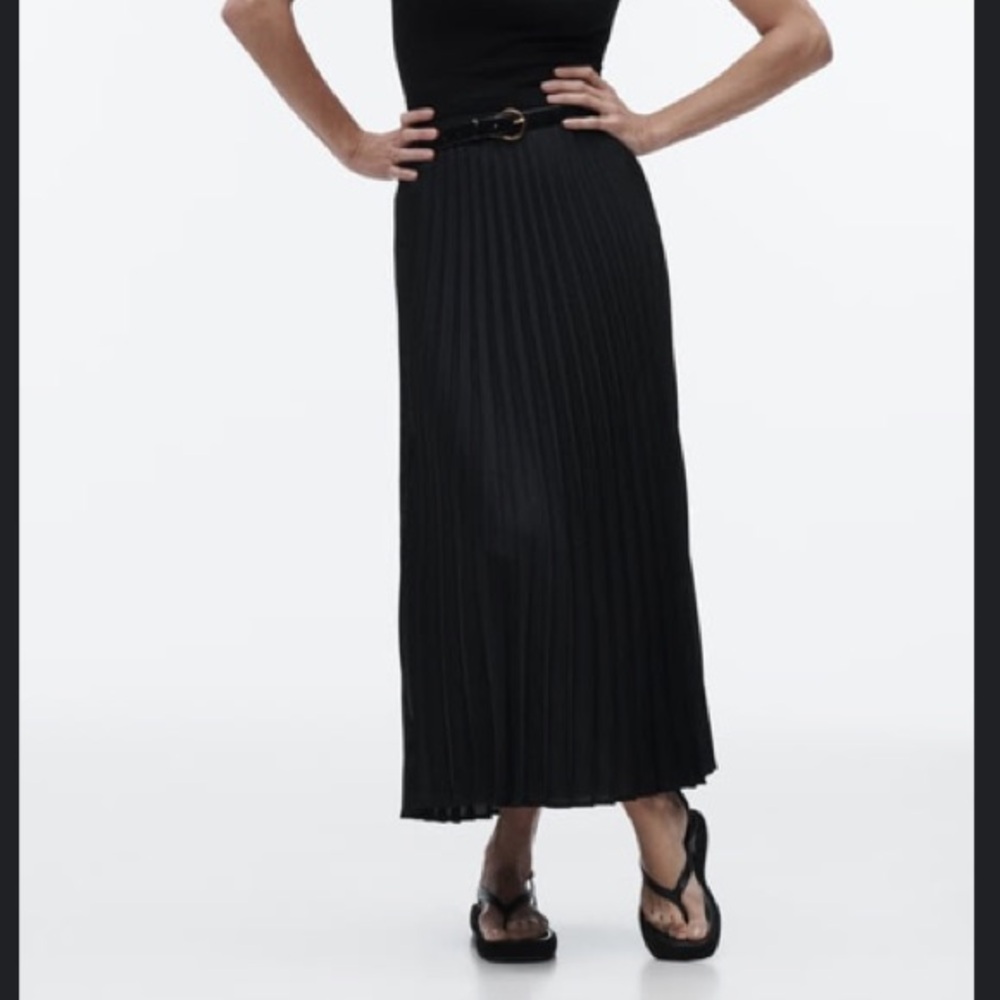 Zara Pleated Skirt Black